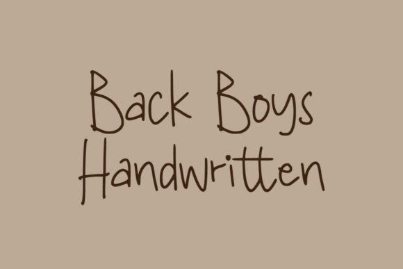 Back Boys Handwritten: Adding Playful Personality to Modern Design