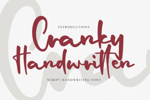 Cranky Handwritten: Bold Script for Timeless Branding