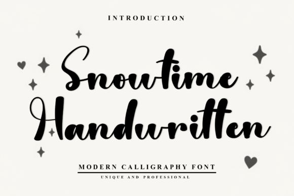 Enchanting Winter Typography: The Snowtime Handwritten Font
