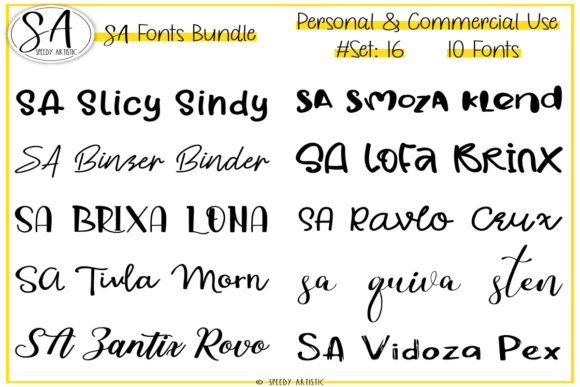 Script and Handwritten Bundle 16: 10 Fonts for Authentic Design