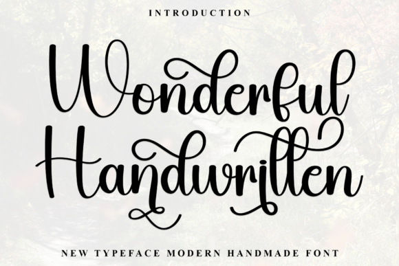 Wonderful Handwritten: A Festive Typeface for Enchanting Designs
